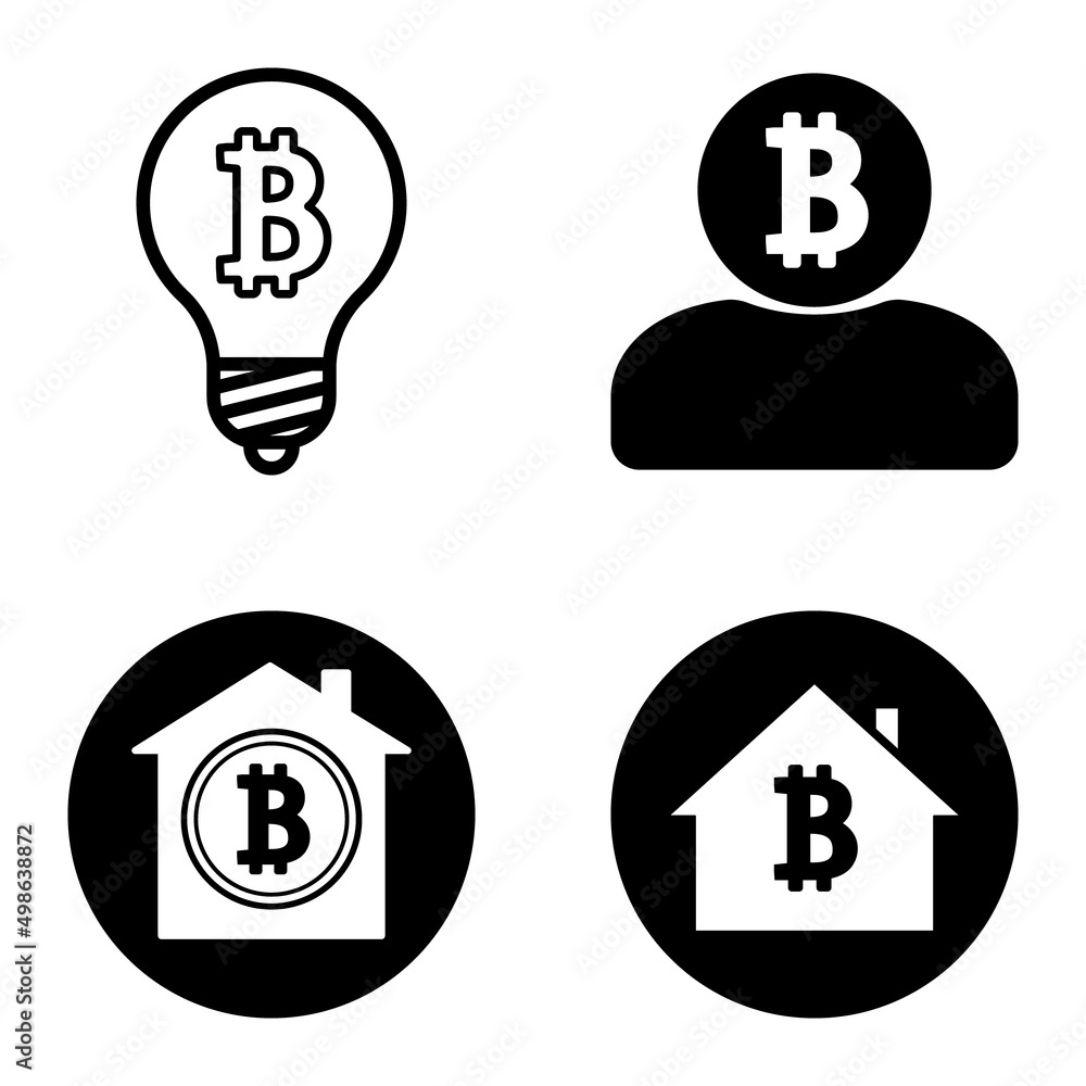 Bitcoins1-2 Flat Icon Set Isolated On White Background Bitcoins1-2 Flat Icon Set Isolated On White Background