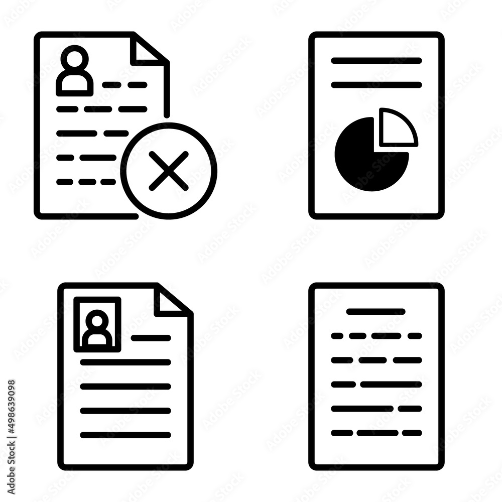 Docs1-2 Flat Icon Set Isolated On White Background Docs1-2 Flat Icon Set Isolated On White Background