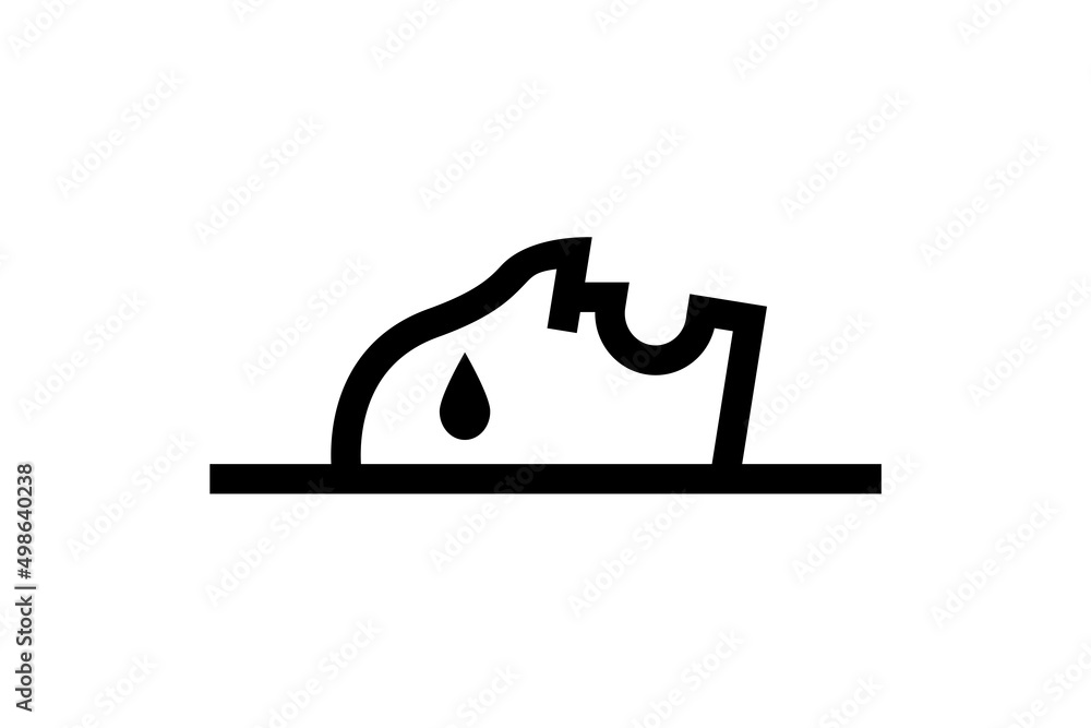 Sorrow and grief vector sign. Tear eyes, crying icon design isolated on white background Sorrow and grief vector sign. Tear eyes, crying icon design isolated on white background