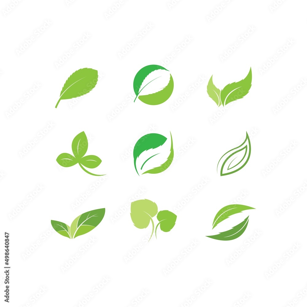Logos of green leaf ecology nature element vector icon Logos of green leaf ecology nature element vector icon
