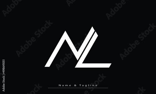 Alphabet letters Initials Monogram logo NL , LN