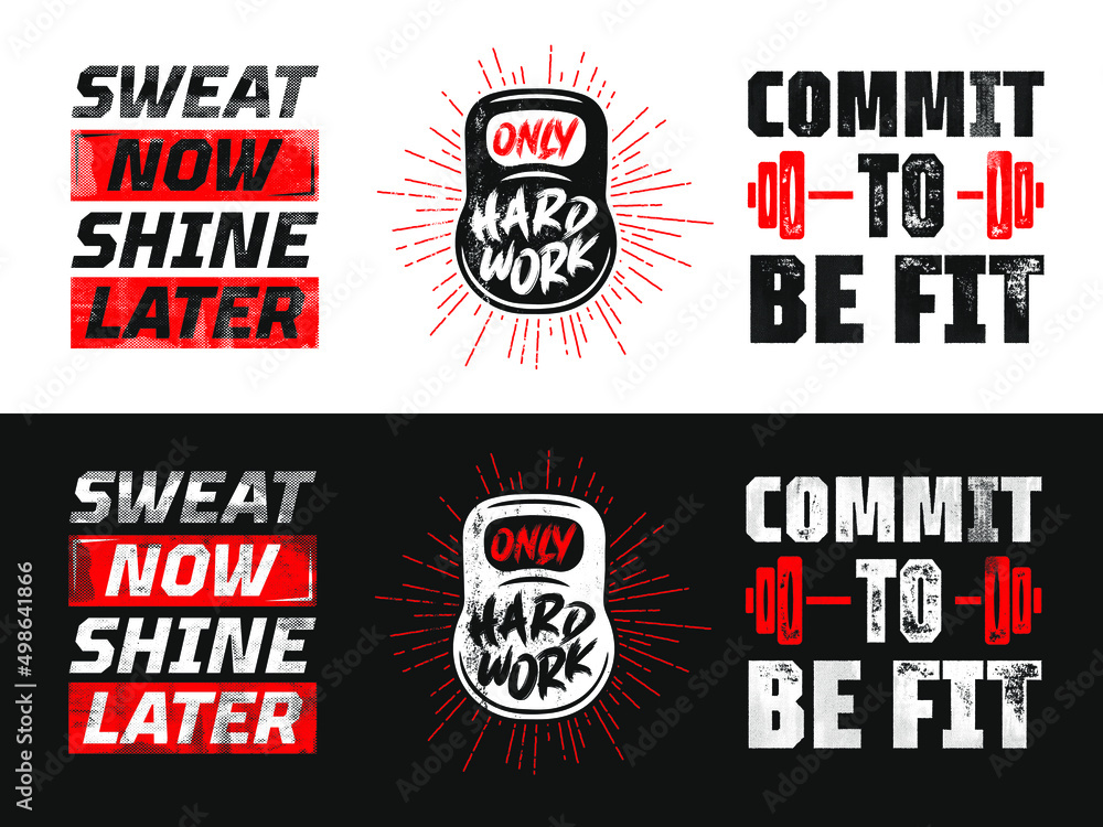 Grunge Creative Typography Strong Sport Vector. Fitness Gym Inspiration Quote t-shirt print, emblem, logo. Motivational vector illustration for Gym Training. Elements for posters, banners, wallpapers.