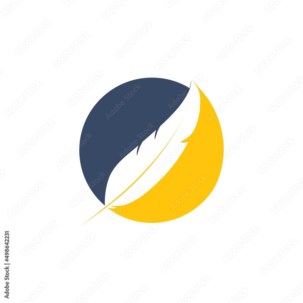 Feather icon logo template design Feather icon logo template design