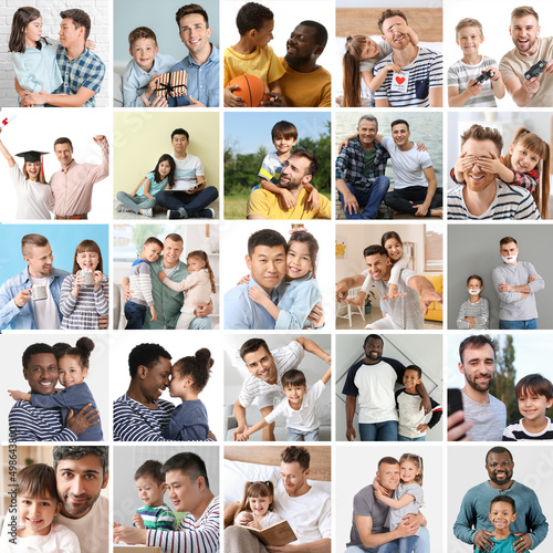 Collage with men and their ...