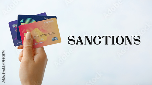 Hand with credit cards and ...