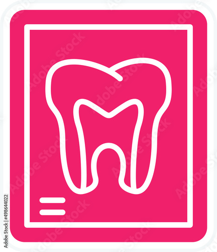 Vector Design Tooth Xray Icon Style