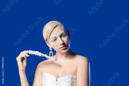 Beautiful young woman with ...