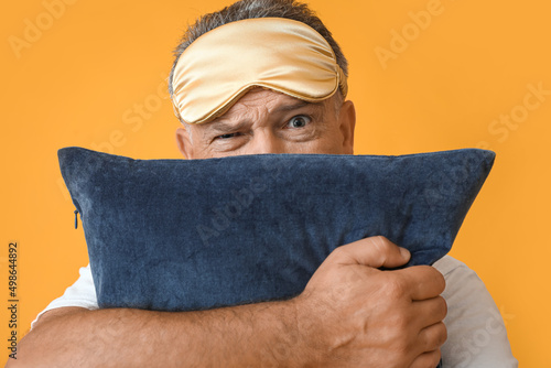 Stressed mature man with sl...