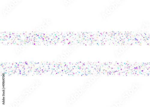 Fototapeta Naklejka Na Ścianę i Meble -  Rainbow Background. Flying Foil. Glamour Art. Blue Disco Texture. Party Element. Retro Colorful Backdrop. Glitch Glitter. Carnival Confetti. Pink Rainbow Background