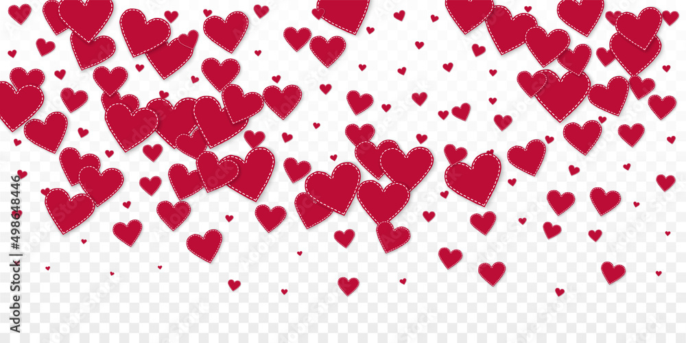 Red heart love confettis. Valentine's day gradient Red heart love confettis. Valentine's day gradient