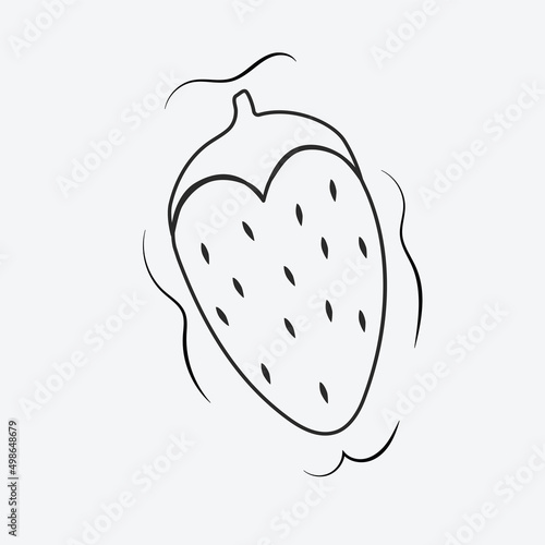 Fruit strawberry doodle