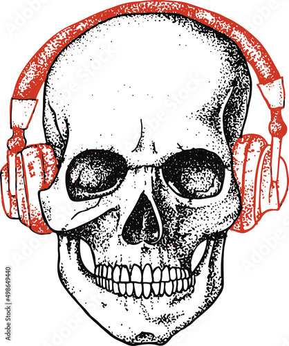 Skull With Headphones