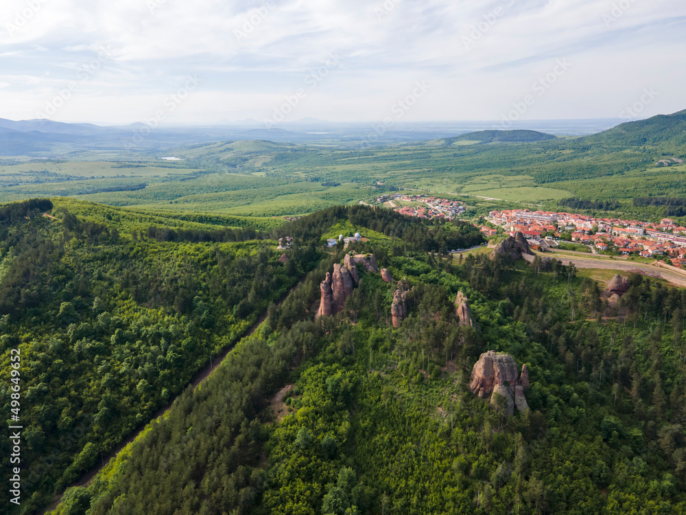 Obraz premium Aerial view of Belogradchik Rocks, Bulgaria