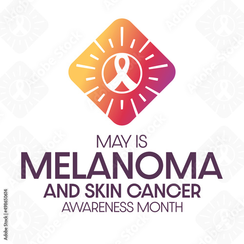 May is Melanoma and Skin Cancer Awareness Month. Vector illustration. Holiday poster.