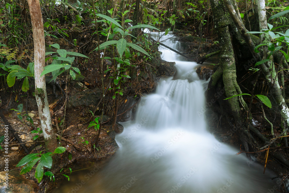 Crystal waterfall in Chapada dos Veadeiros in Alto Paraiso de Goias. Crystal waterfall in Chapada dos Veadeiros in Alto Paraiso de Goias.