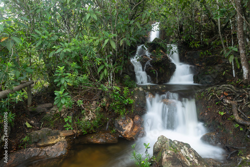 Crystal waterfall in Chapada dos Veadeiros in Alto Paraiso de Goias.