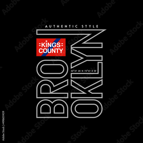 brooklyn typography for print t shirt
