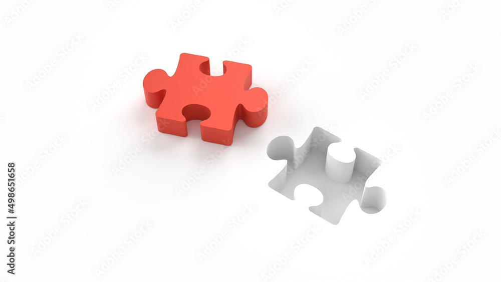 jigsaw puzzle 3d representation, can be used to represent missing part, connections and business strategy jigsaw puzzle 3d representation, can be used to represent missing part, connections and business strategy