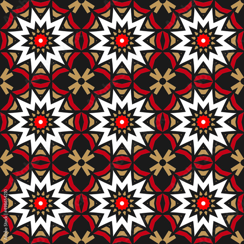 Flat design creative arabesque pattern