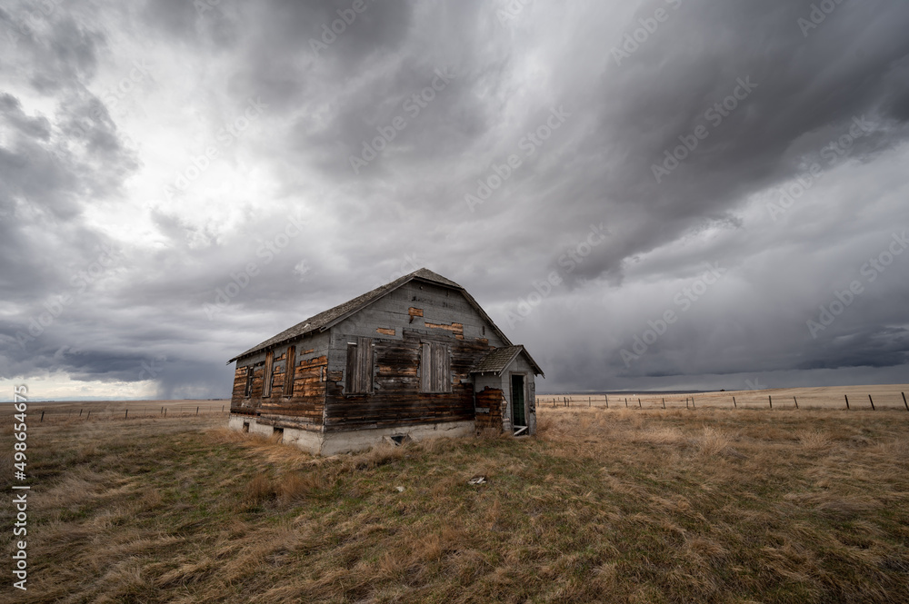 Abandoned farm buildings in Alberta in early Spring. Abandoned farm buildings in Alberta in early Spring.