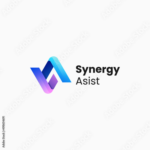 Vector Logo Illustration Synergy Gradient Colorful Style. Free Download Vector Logo Illustration Synergy Gradient Colorful Style. - GFXLoad