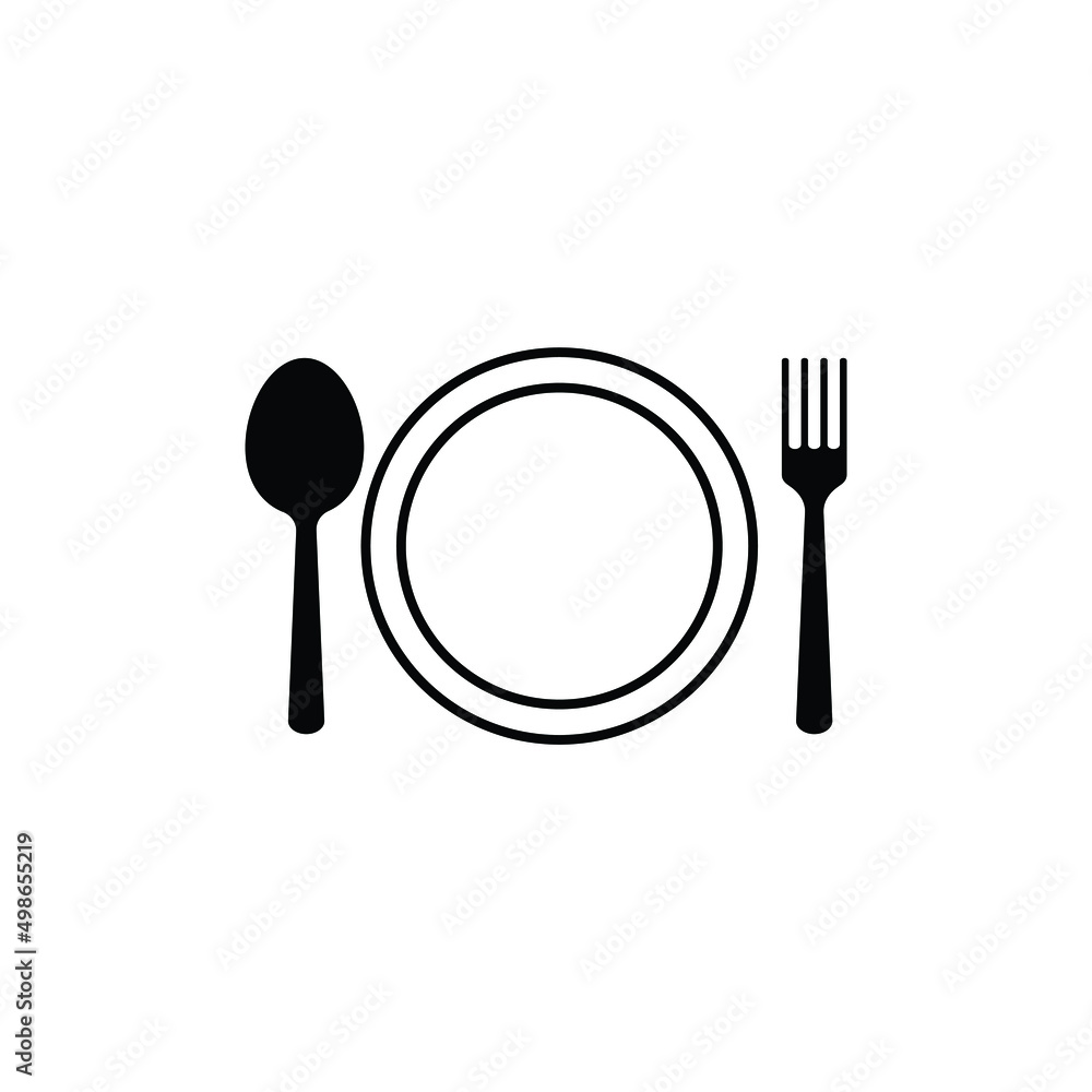 Fototapeta flat catering logo design illustration