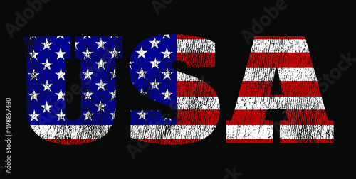usa letter grunge distressed flag