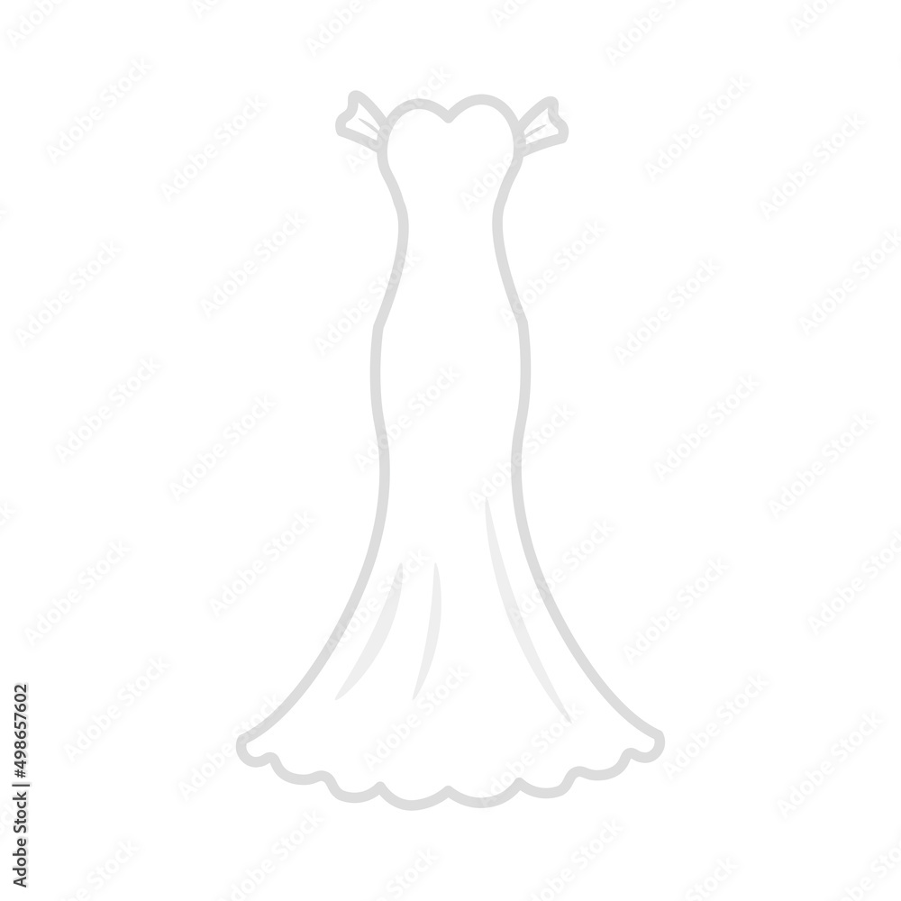 ウェディングドレスのイラスト(マーメイドライン) ウェディングドレスのイラスト(マーメイドライン)