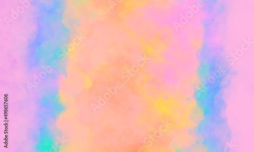 Cute Ombre pastel abstract background. Sweet soft candy cotton fairy theme. Girly illustration for card. Paint line pencil color.
