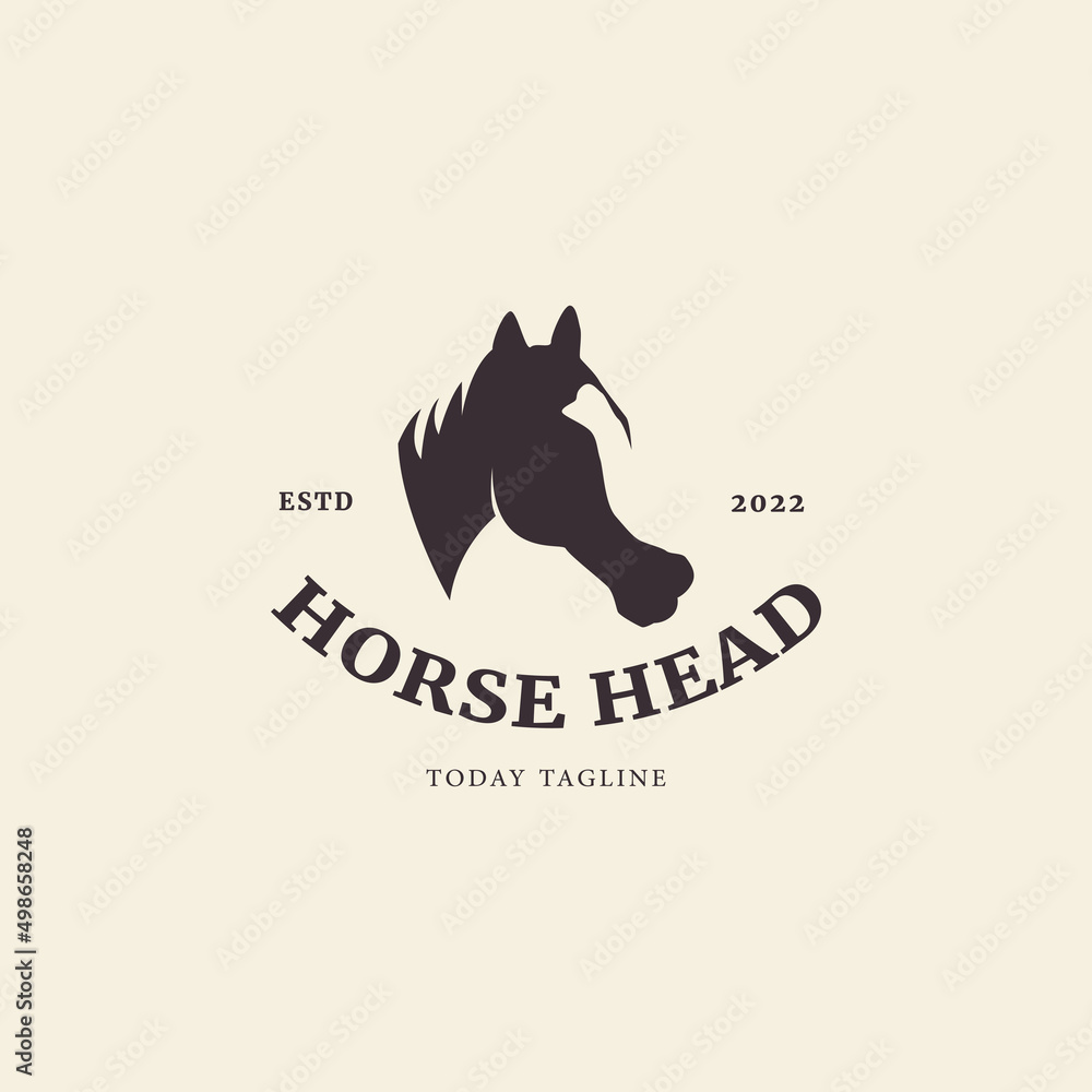 horse head retro style logo design vector icon illustration graphic creative idea horse head retro style logo design vector icon illustration graphic creative idea