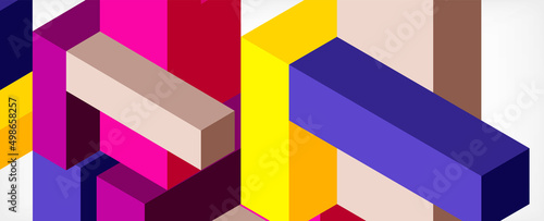Abstract background. 3d cubes, cubic elements and blocks. Techno or business concept for wallpaper, banner, background, landing page