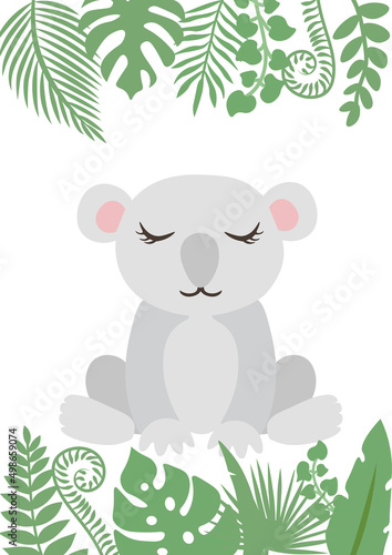 Tropical Animals cards templates
