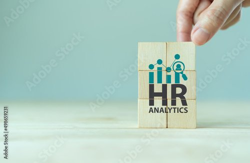 HR, People analytics concept. Transforming HR landscape to achieve sustainable business success. Deeply data driven and goal focused people processes, functions, challenges, and opportunities at work.