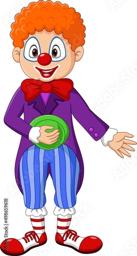 Cartoon clown on a white background