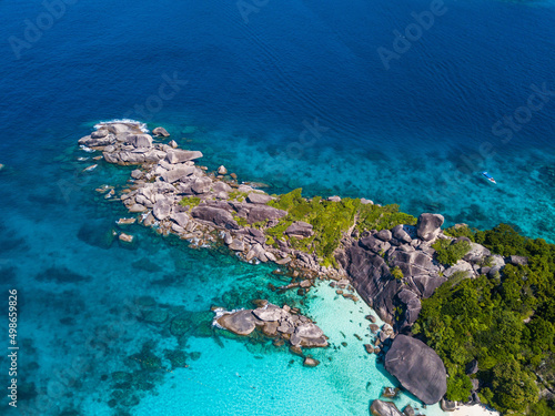 Aerial view of Similan Island in Phang-Nga