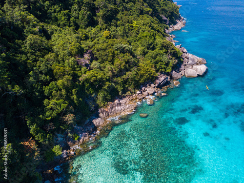 Aerial view of Similan Island in Phang-Nga