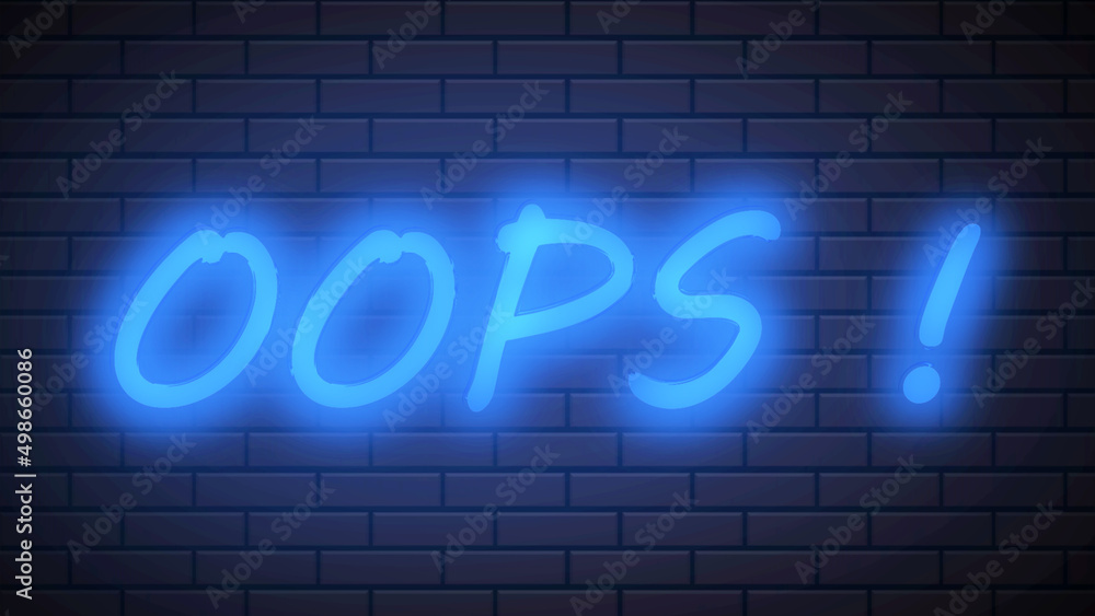 Retro-style Neon text flicker animation with written OOPS! in high resolution. Neon light letters appear on dark background. Glowing neon text typography animation. Retro-style Neon text flicker animation with written OOPS! in high resolution. Neon light letters appear on dark background. Glowing neon text typography animation.