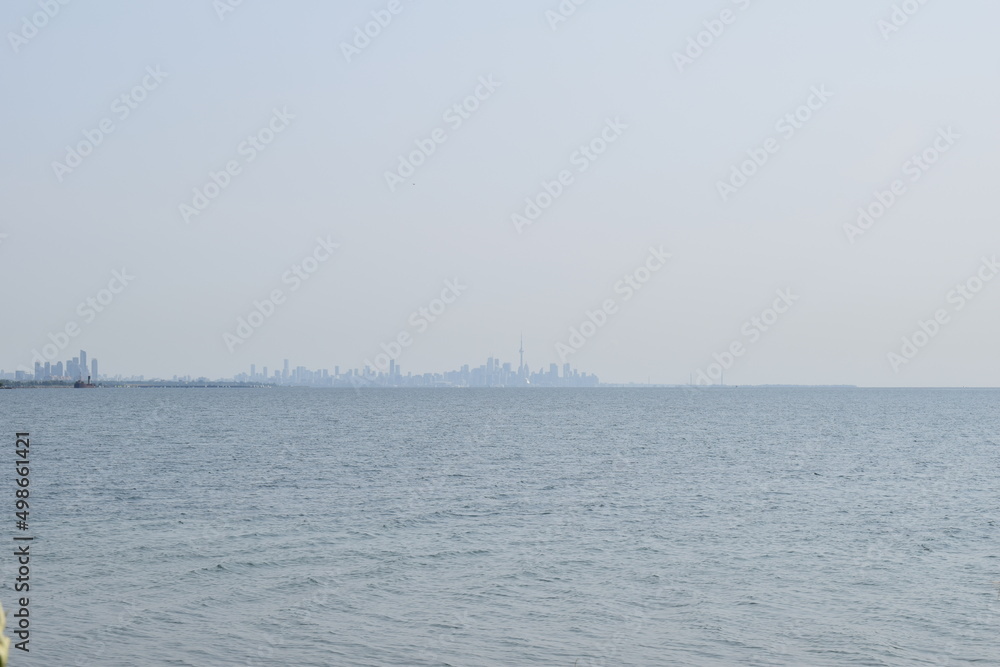 Tornto from Mississauga, Ontario Lake