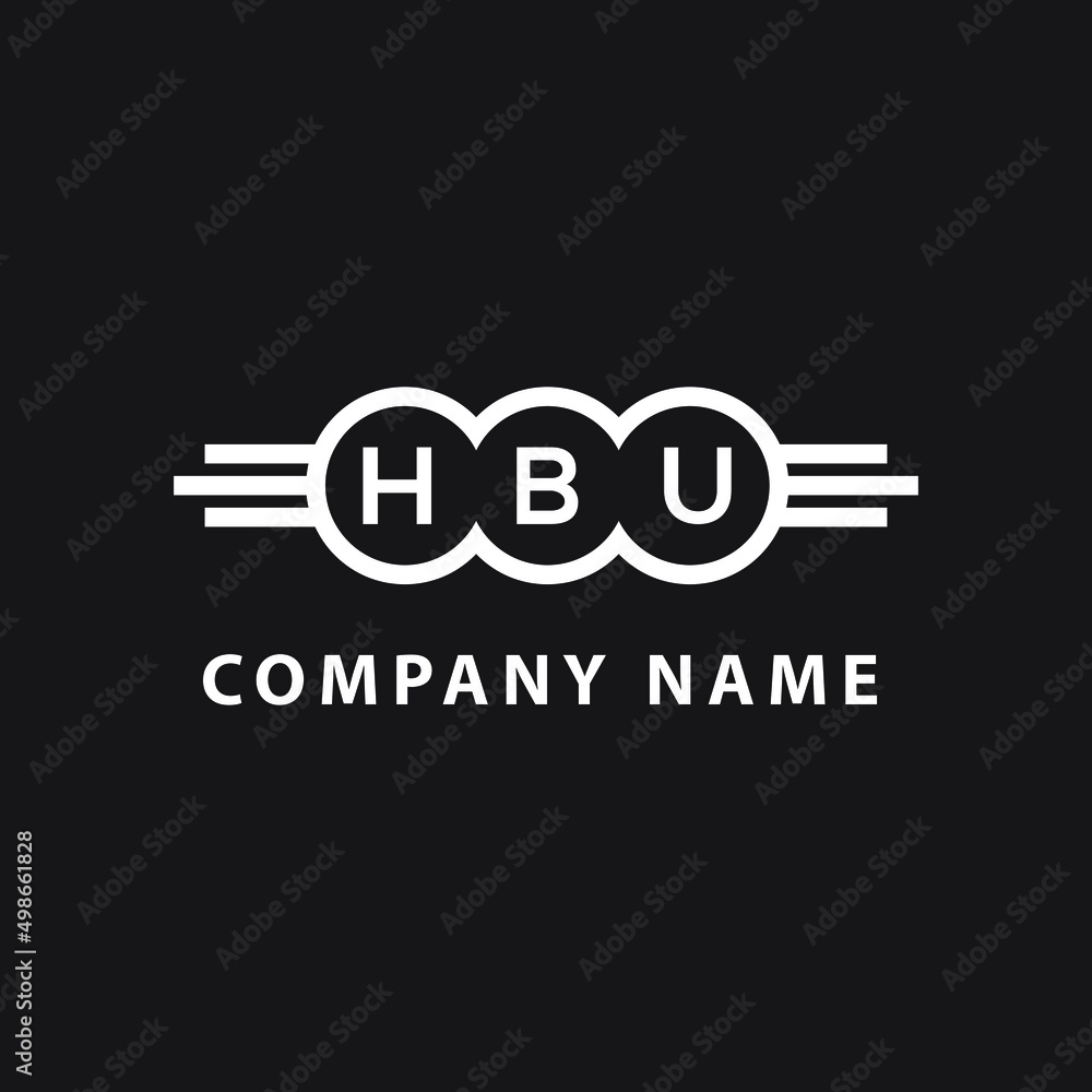 HBU letter logo design on black background. HBU creative initials letter logo concept. HBU letter design. HBU letter logo design on black background. HBU creative initials letter logo concept. HBU letter design.