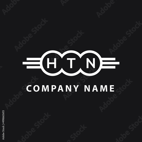 HTN letter logo design on black background. HTN  creative initials letter logo concept. HTN letter design. photo