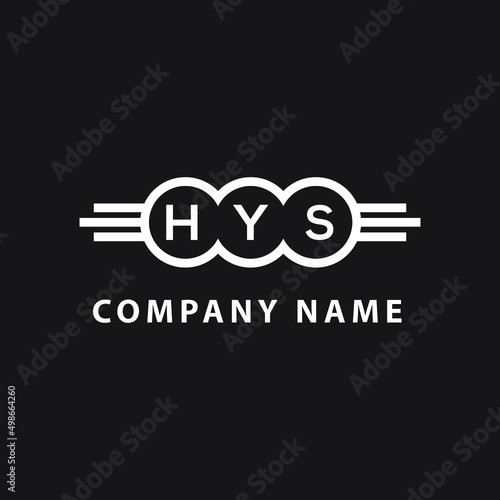 HYS letter logo design on black background. HYS  creative initials letter logo concept. HYS letter design.
 photo