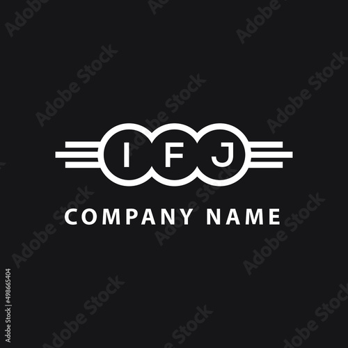 IFJ letter logo design on black background. IFJ creative circle letter logo concept. IFJ letter design. 