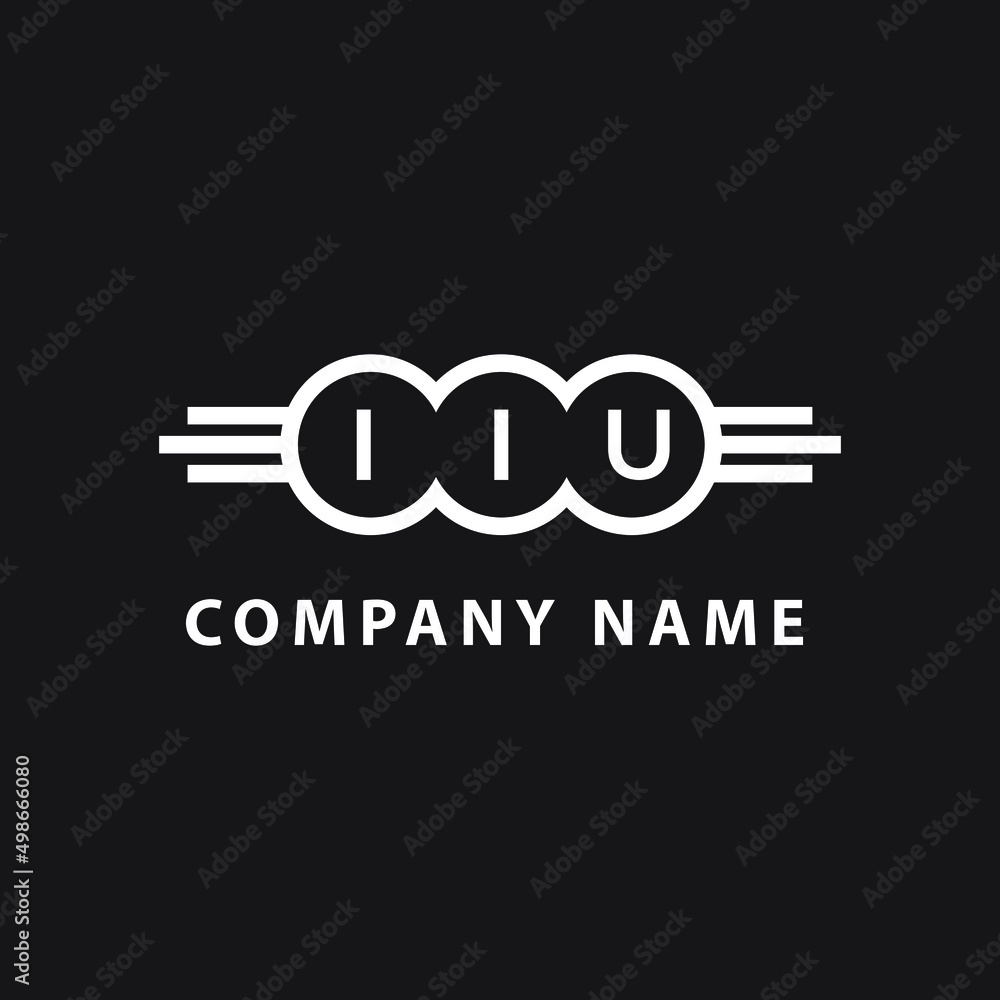 IIU letter logo design on black background. IIU creative initials letter logo concept. IIU letter design. IIU letter logo design on black background. IIU creative initials letter logo concept. IIU letter design.