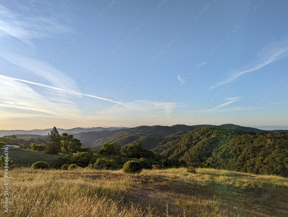 sunset in the mountains