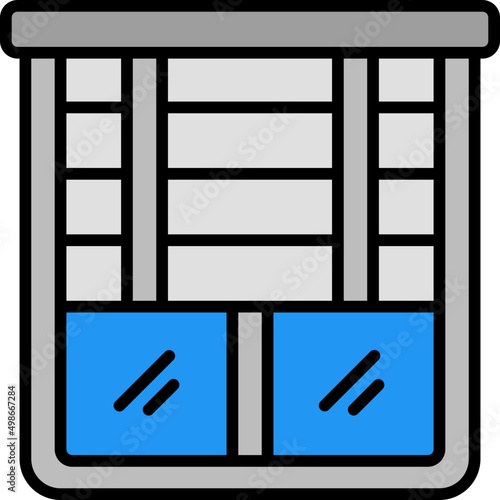 blinds outline color icon