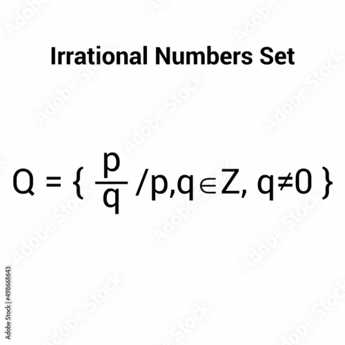 Irrational numbers set in mathematics