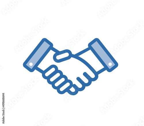 Business style handshake icon.