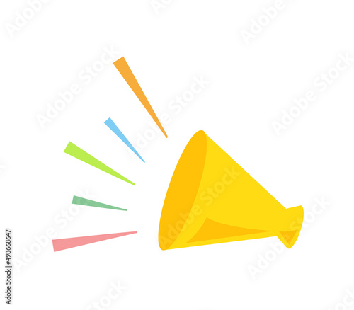 Party popper and megaphone icons.