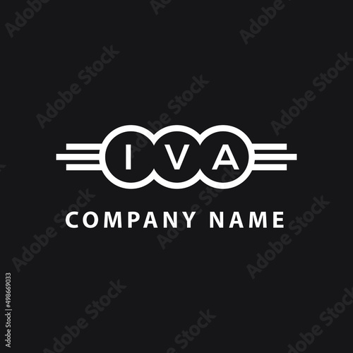 IVA letter logo design on black background. IVA creative circle letter logo concept. IVA letter design. 