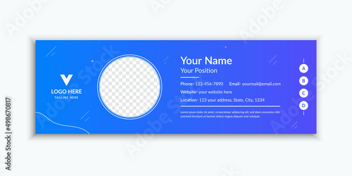 Gradient email signature and email footer template design